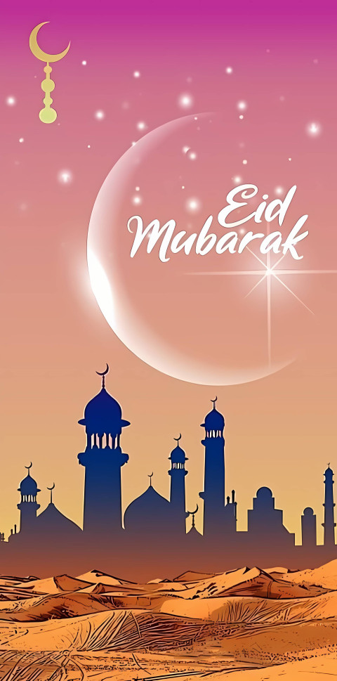 Eid Mubarak 4K Wallpaper for Phone