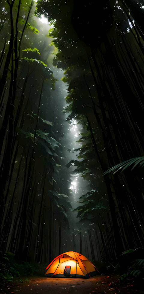 Fresh Green Forest Path Wallpaper