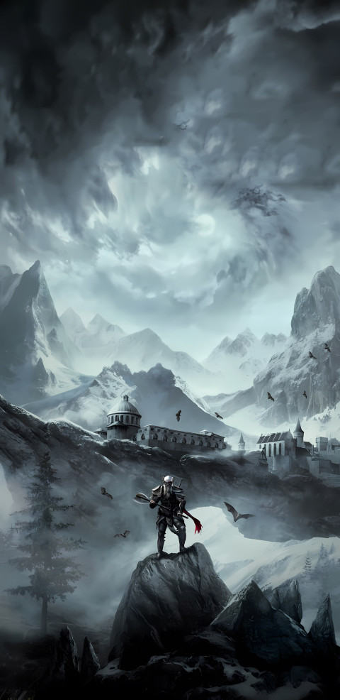 Skyrim Village Mobile Wallpaper