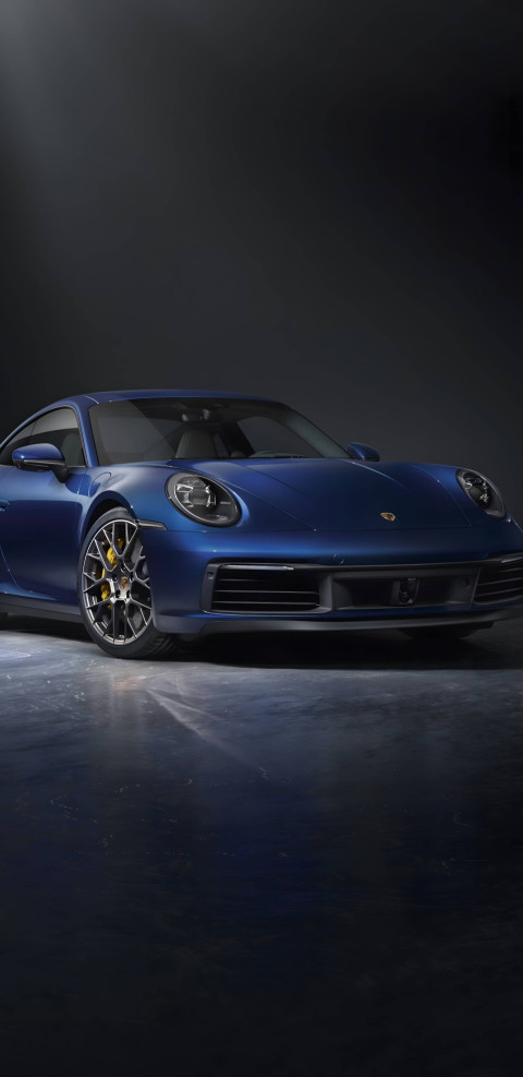 Premium Royal Blue Porsche 911 HD Wallpaper for Phone Use