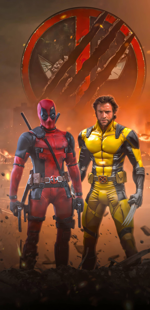 4K Deadpool & Wolverine Wallpaper for Smartphones