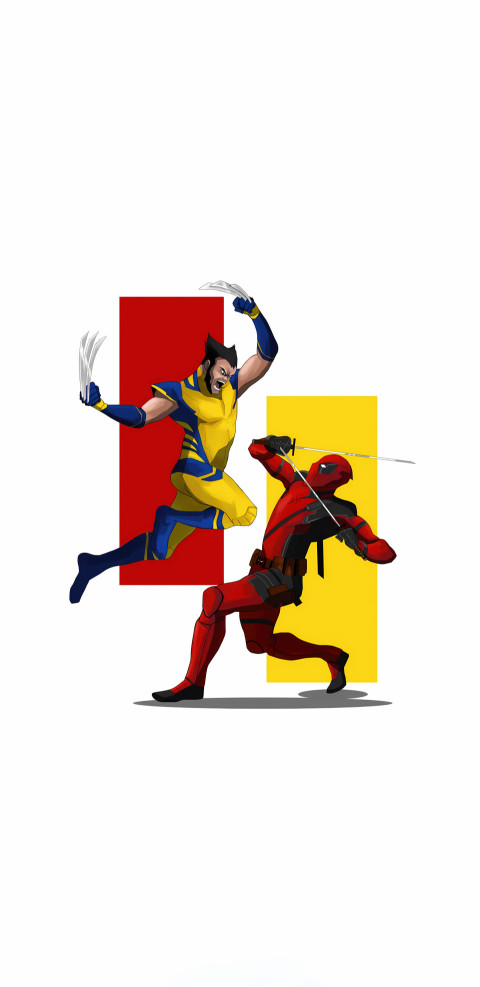 Epic Mobile Wallpaper of Deadpool & Wolverine