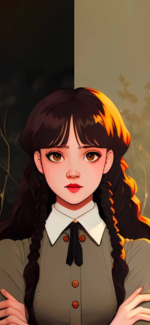 Wednesday Addams 4K Wallpaper for Phone