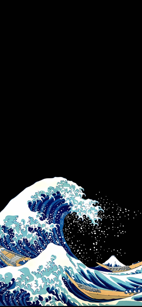 Peaceful Wave Mobile Wallpaper for a Soothing Vibe