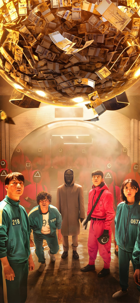 Squid Game Mobile Characters Wallpaper