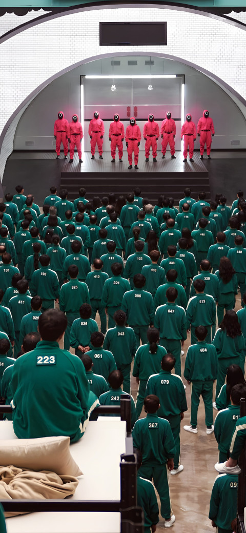 Cool Squid Game Mobile Background 4K