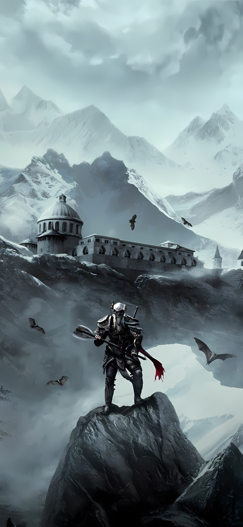 Skyrim Mountain View Mobile Wallpaper