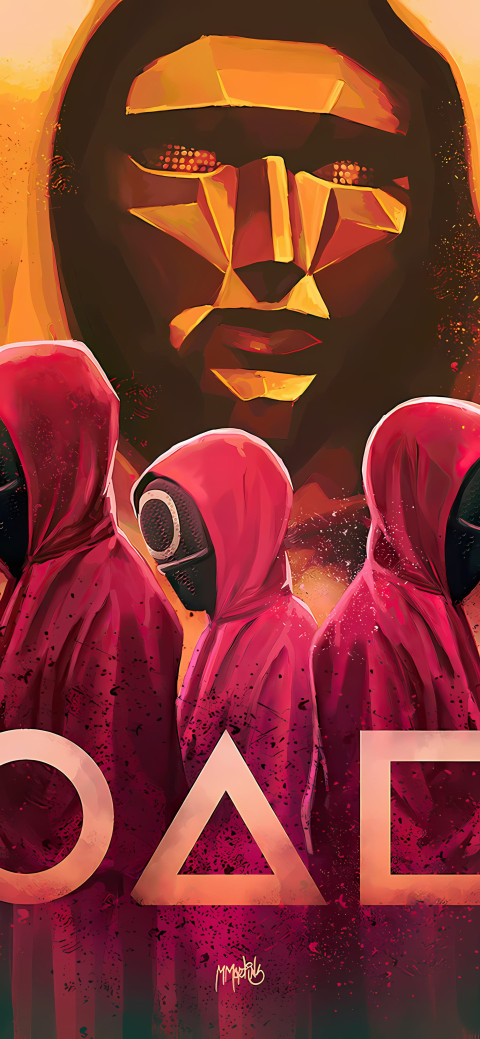 Squid Game Masked Guard Mobile Ultra HD Wallpaper