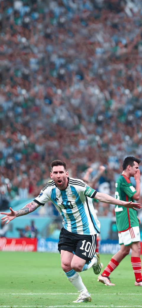 Messi in Argentina Jersey 4K