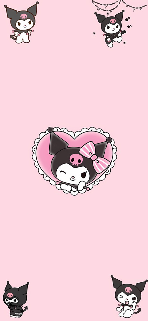 Kuromi Cute Mobile Wallpaper 4K