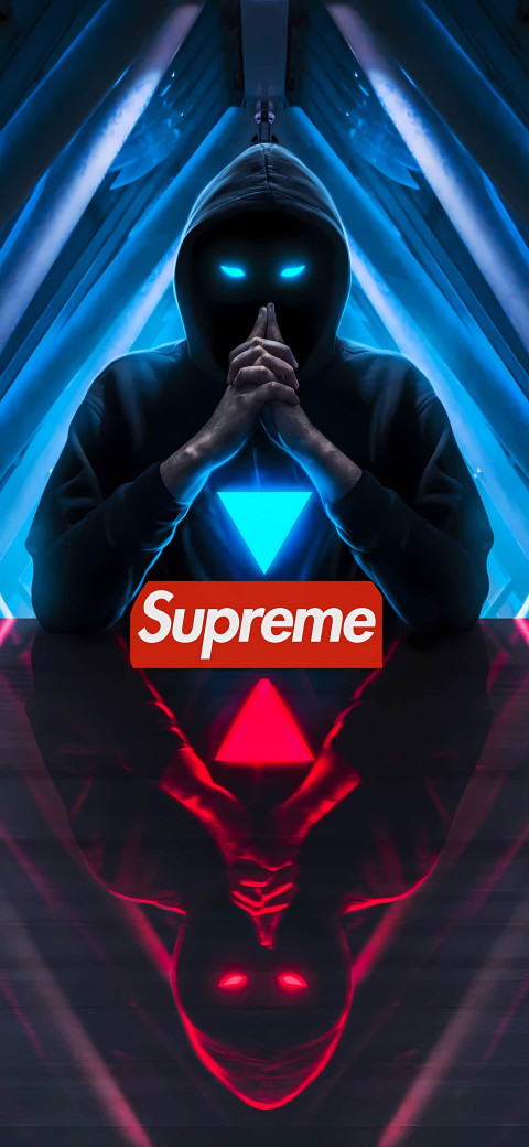 Supreme 4k wallpaper Blue and Red