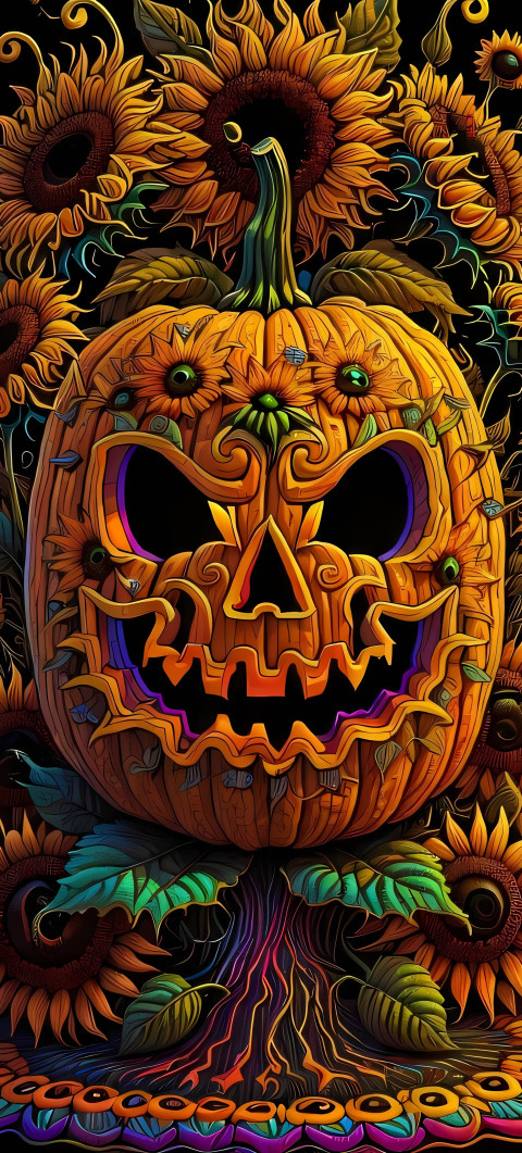 Cute Halloween 4K Mobile background