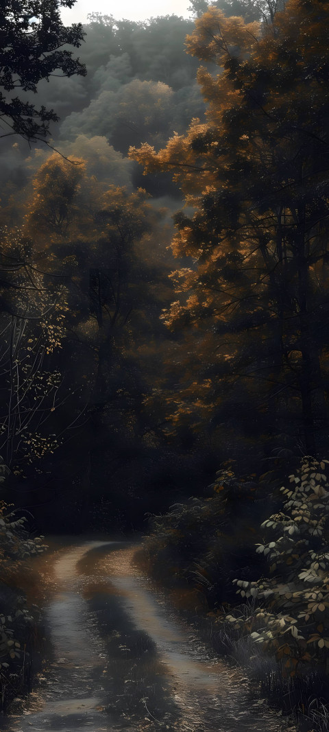 Rustic Autumn Leaves Background