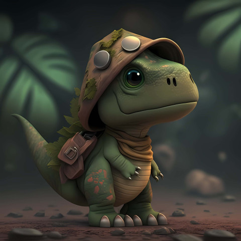 Baby Dinosaur Wallpaper for iPhone in 4K