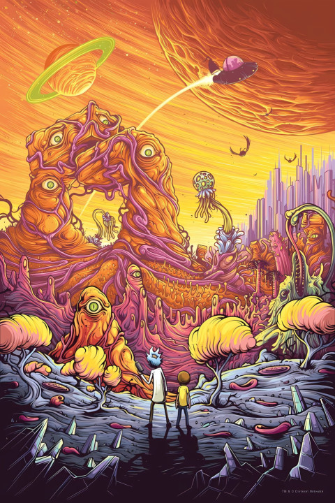 Trippy Rick and Morty Background for Mobile