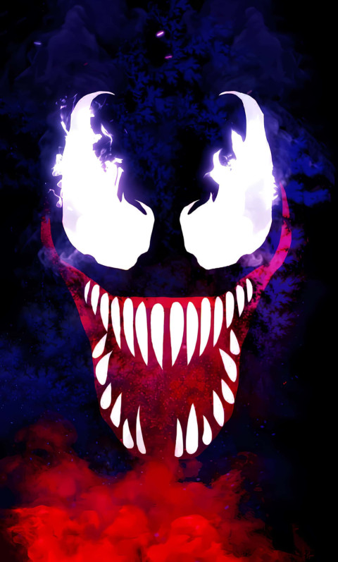 Venom Attacking in the Dark Wallpaper