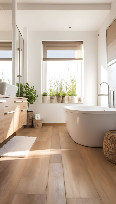 Chic Bathroom Mobile Wallpaper for Lockscreen