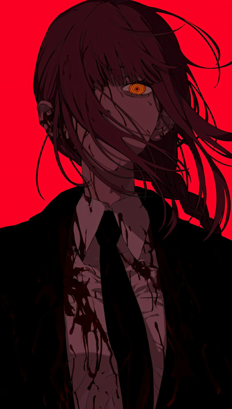 Makima Intense Chainsaw Photo for Your Phone