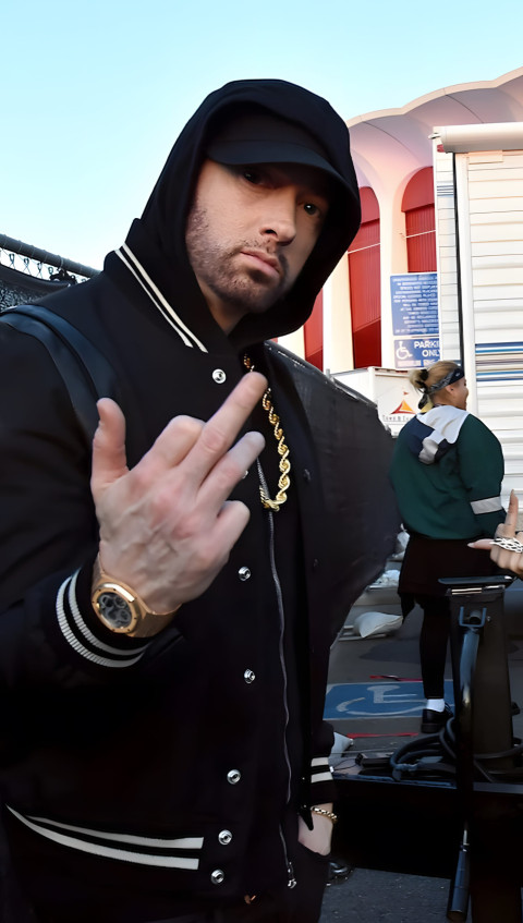 Eminem Wallpaper Featuring His Best Look 4K