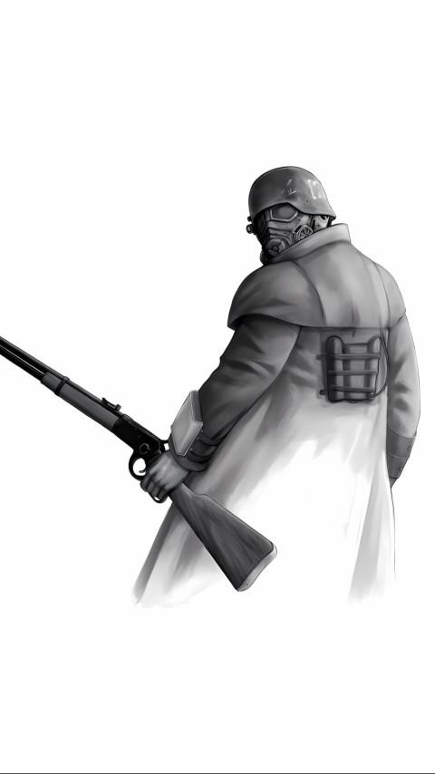 High-Resolution Fallout White Background 4K Wallpaper