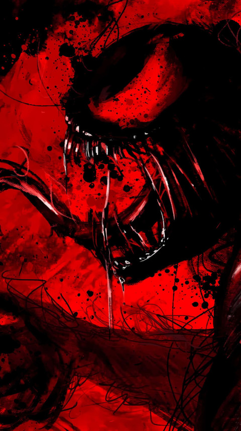 Venom Iconic Marvel Close Up Wallpaper