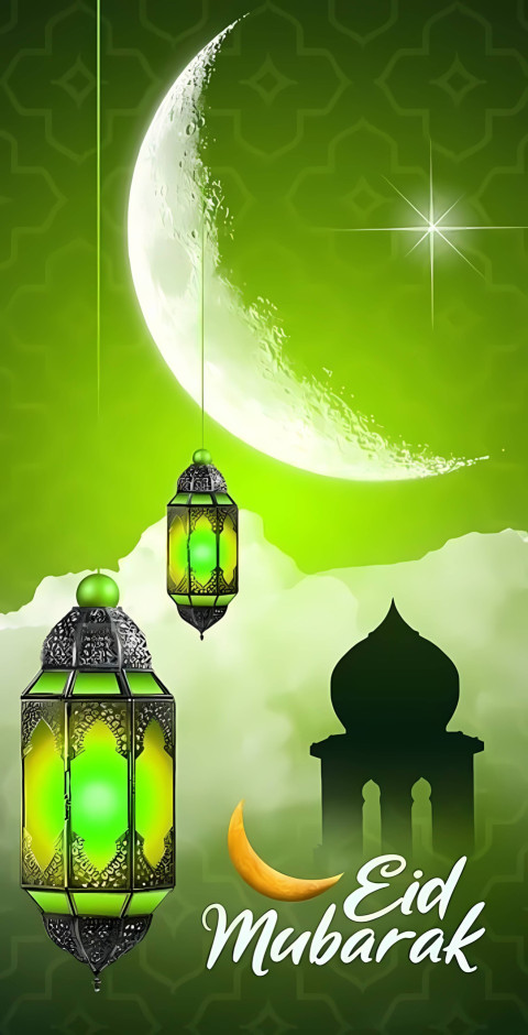Beautiful Eid Mubarak Mobile 4K Background
