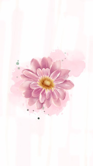 Artistic Flower Watercolor Wallpaper for iPhone and Smartphone