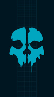 COD MW Ghost Blue Logo 4K Image