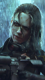 Cyberpunk City at Night Rain Free HD Wallpaper