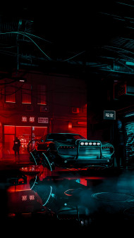 Cyberpunk Sci-Fi City Neon Glow Wallpaper for Download 4K
