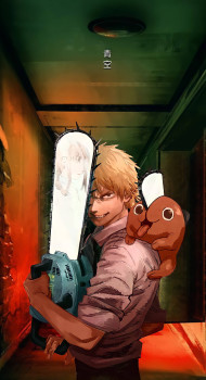 Denji Powerful Chainsaw Photo for Extreme Background