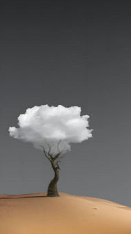 Desert Oasis Tree for Android Phone Screen HD