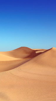 Desert Sand Dune under Golden Sky for Phone