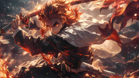 Epic Anime Flame Rengoku Pic