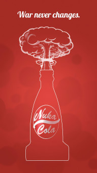 Fallout Nuka Cola Drinks Red Background 4K Picture