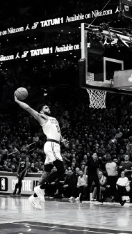 Jayson Tatum Jump Shot Phone Background