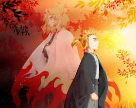 Kyojuro Battle Ready 4K Background