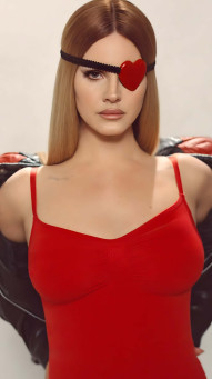 Lana Del Rey with Red 4K Wallpaper for Phone