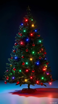 Magical Christmas Tree Lighting 4K Photo for Your Screen