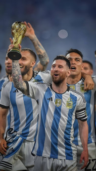 Messi Winning Celebration Photo