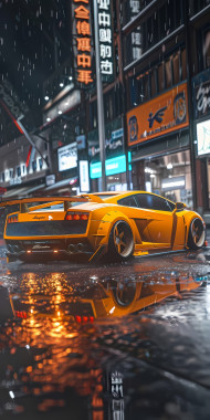 Night Cruise Lambo Mobile Image