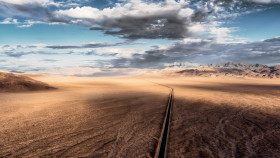 Quiet Desert Long Highway for PC Wallpaper 4K