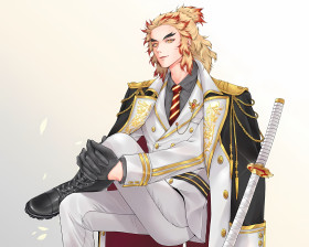 Rengoku Cool Pose Desktop Image