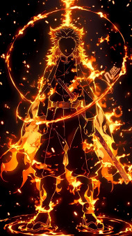 Rengoku Heroic Pose HD Mobile