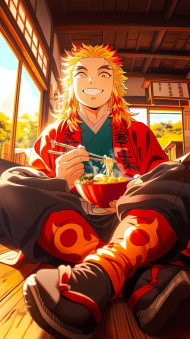 Rengoku Smiling Peacefully Mobile