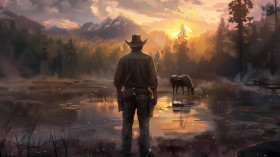 Rustic Cowboy Desktop Wallpaper for a Western Touch
