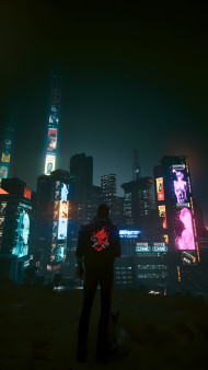 Samrai Blod Cyberpunk Mobile Screen 4K