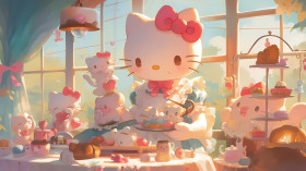 Sanrio Modern Art Wallpaper for PC