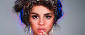 Selena Gomez Celebrity Art Desktop Photo
