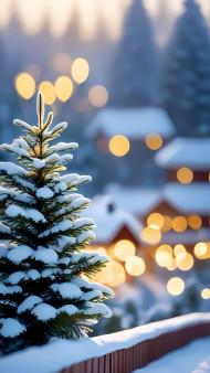 Snowy Forest Christmas Wallpaper for a Magical Vibe
